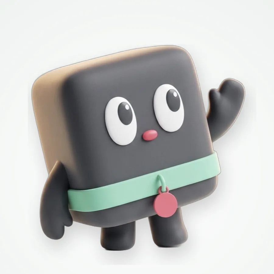 Curio, the cartoon mascot, waving on a light background.